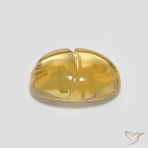 Citrino Naranja dorado natural de 2.70 ct, Ovalada, Transparente