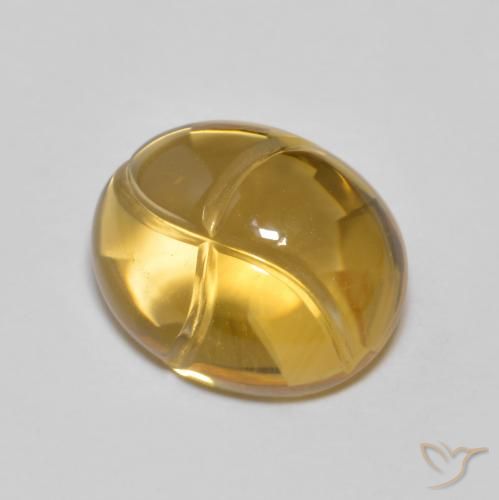2.83ct Natural Naranja dorado Citrino, Ovalada, Transparente
