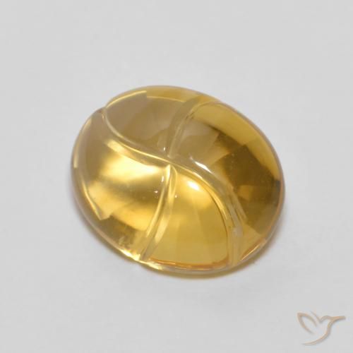 2.60ct Natural Naranja dorado Citrino, Ovalada, Transparente