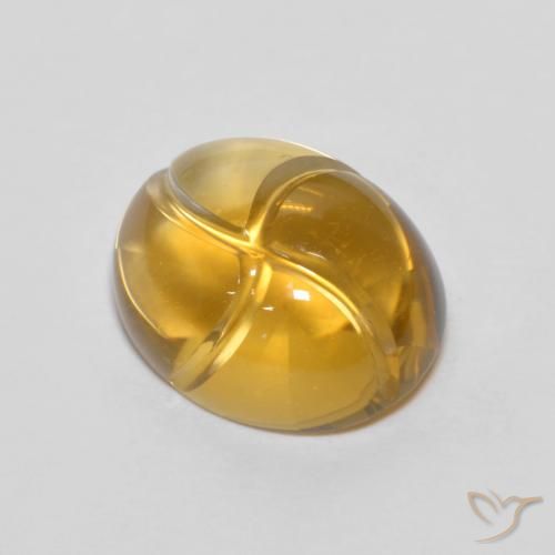2.83ct Natural Naranja dorado Citrino, Ovalada, Transparente
