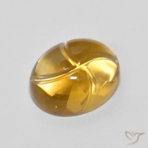 Citrino Naranja dorado natural de 2.83 ct, Ovalada, Transparente