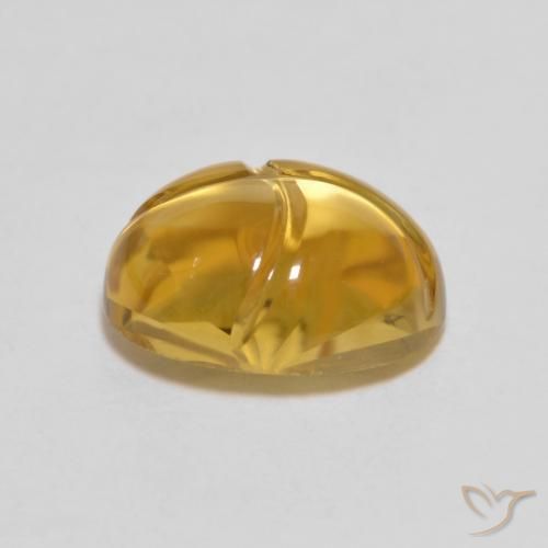 Citrino Naranja dorado natural de 2.83 ct, Ovalada, Transparente