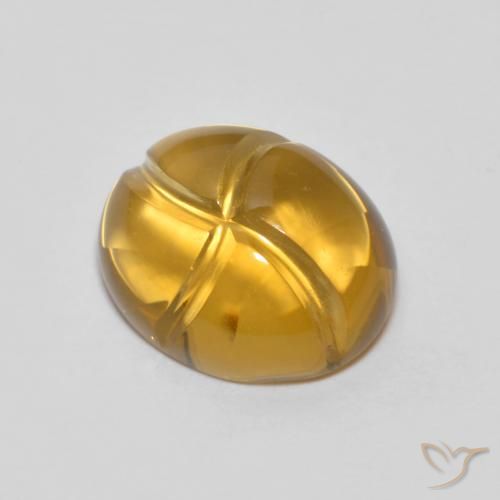 2.54ct Natural Naranja dorado Citrino, Ovalada, Transparente