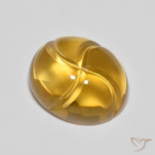 2.81ct Natural Naranja dorado Citrino, Ovalada, Transparente