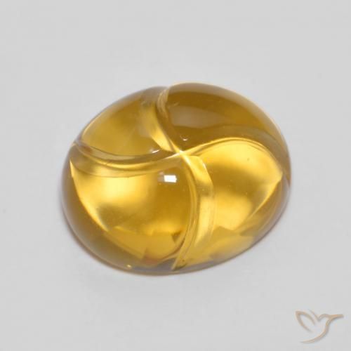 Citrino Naranja dorado natural de 2.81 ct, Ovalada, Transparente