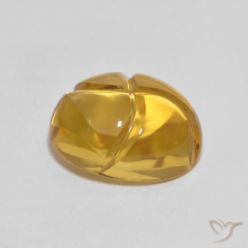 Citrino Naranja dorado natural de 2.81 ct, Ovalada, Transparente