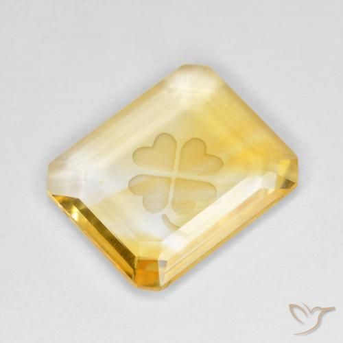 Citrino Oro natural de 2.67 ct, Corte Octágono / Esmeralda, Transparente
