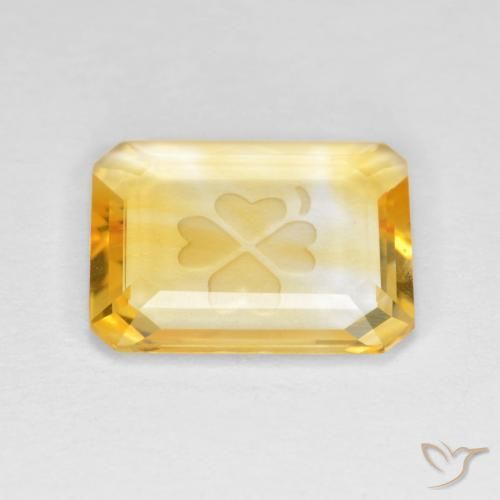 Citrino Oro natural de 2.67 ct, Corte Octágono / Esmeralda, Transparente