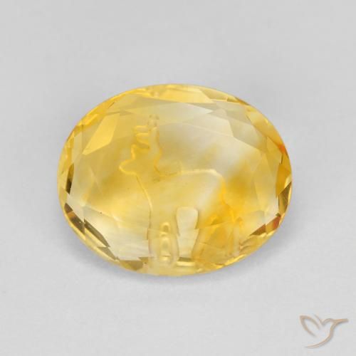 2.17ct Natural Dorado medio Citrino, Ovalada, Transparente