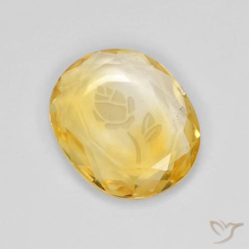 2.73ct Natural Dorado claro Citrino, Ovalada, Transparente