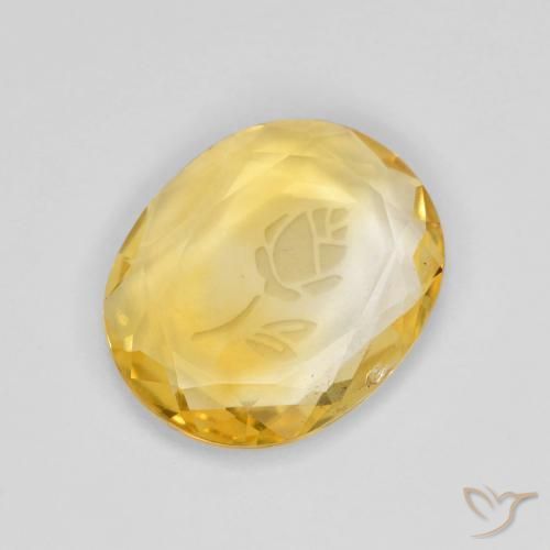 Citrino Dorado claro natural de 2.73 ct, Ovalada, Transparente