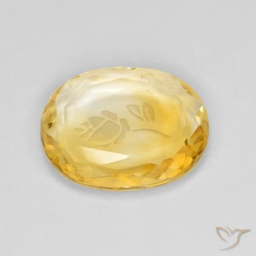 Citrino Dorado claro natural de 2.73 ct, Ovalada, Transparente