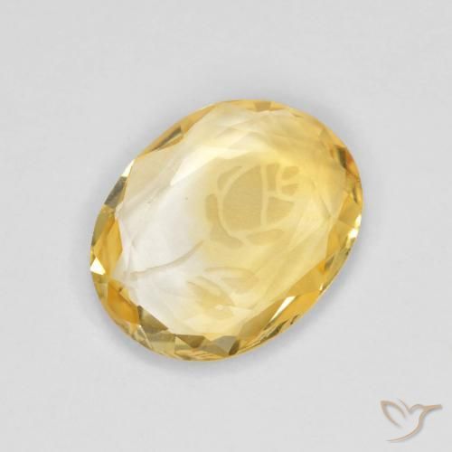 Citrino Oro natural de 1.41 ct, Ovalada, Transparente