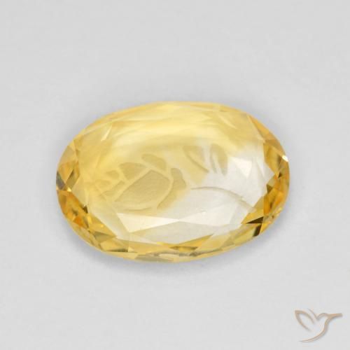 Citrino Oro natural de 1.41 ct, Ovalada, Transparente