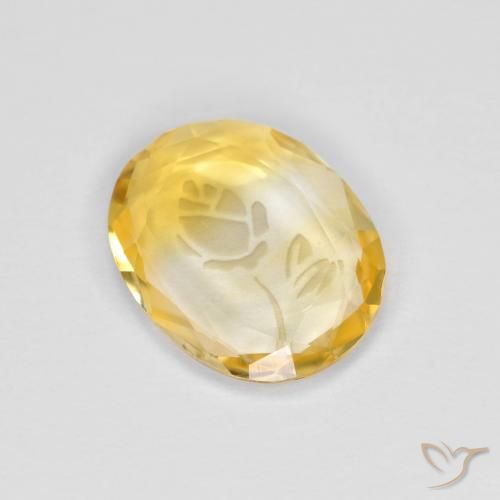 1.53ct Natural Dorado Citrino, Ovalada, Transparente
