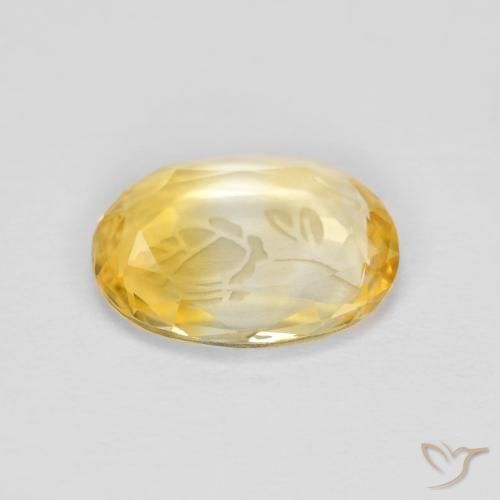 Citrino Dorado natural de 1.53 ct, Ovalada, Transparente
