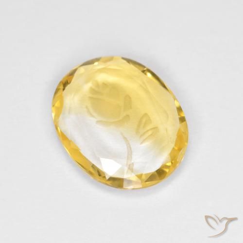 1.47ct Natural Dorado Citrino, Ovalada, Transparente