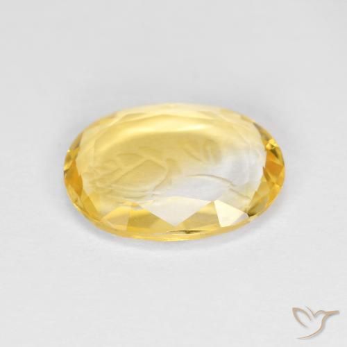 Citrino Dorado natural de 1.47 ct, Ovalada, Transparente