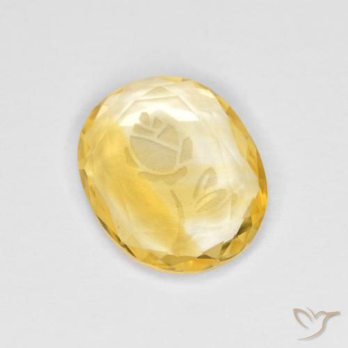 1.47ct Natural Dorado Citrino, Ovalada, Transparente