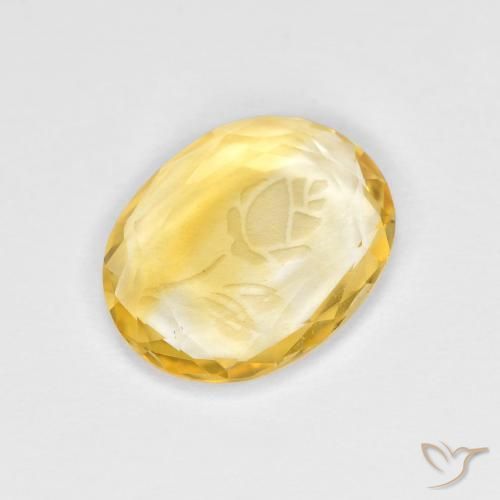 Citrino Dorado natural de 1.47 ct, Ovalada, Transparente