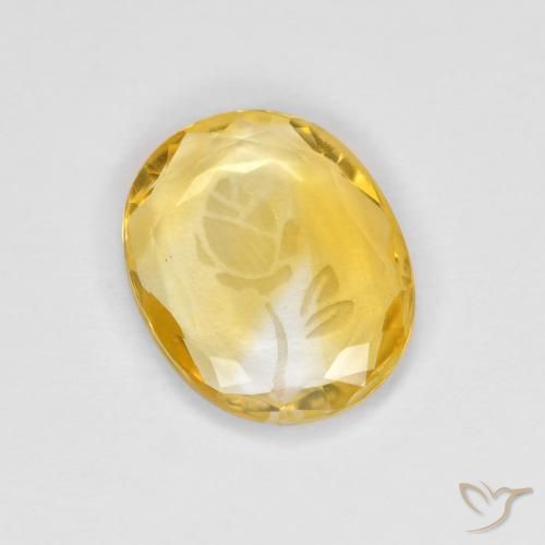 1.41ct Natural Dorado Citrino, Ovalada, Transparente
