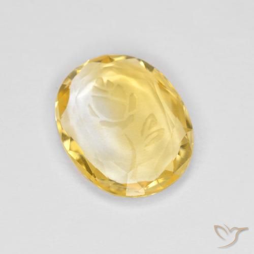 1.53ct Natural Dorado Citrino, Ovalada, Transparente
