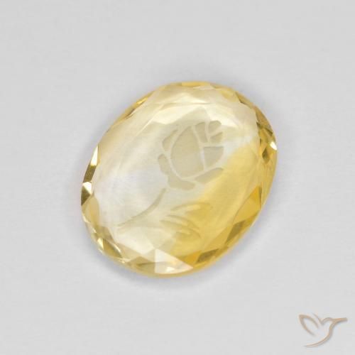 Citrino Dorado natural de 1.42 ct, Ovalada, Transparente