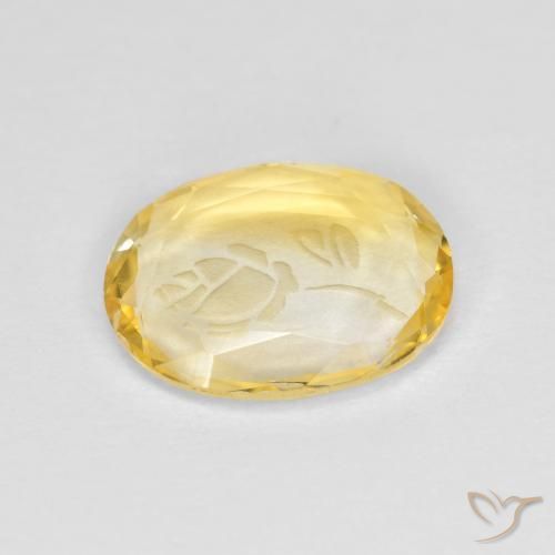 Citrino Dorado natural de 1.42 ct, Ovalada, Transparente
