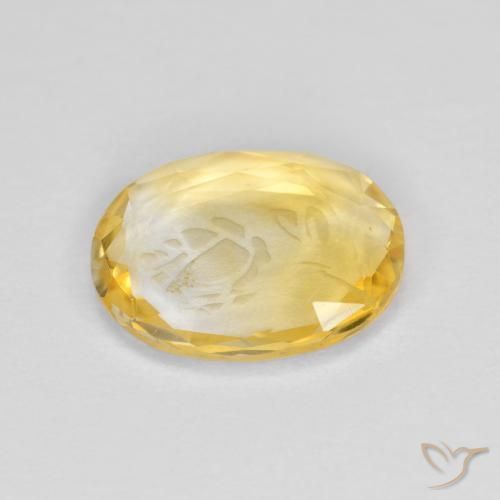 Citrino Dorado claro natural de 1.59 ct, Ovalada, Transparente