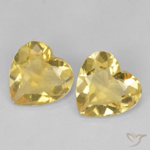 2.02ctw Natural Dorado claro Citrino, Corazón, VS