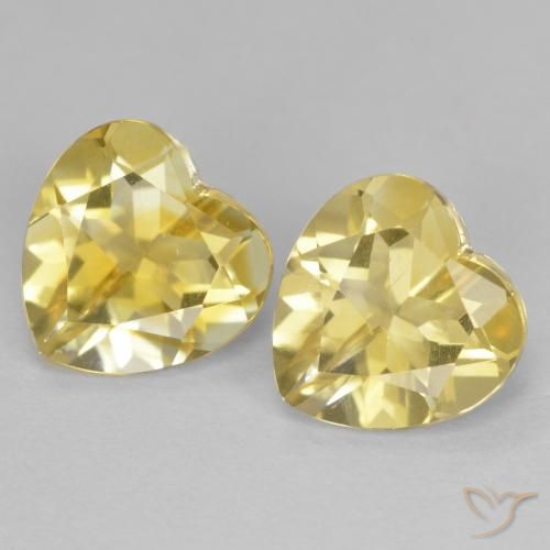 2.37ctw Natural Amarillo claro Citrino, Corazón, VS
