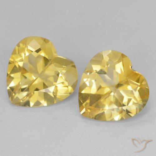 2.16ctw Natural Dorado claro Citrino, Corazón, VS