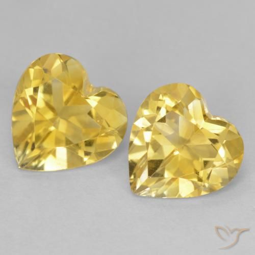 1.97ctw Natural Amarillo-dorado claro Citrino, Corazón, VS