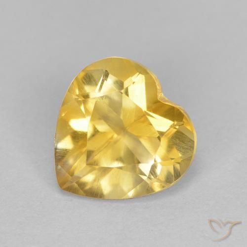 Citrino Oro natural de 1.07 ct, Forma de corazón, VS