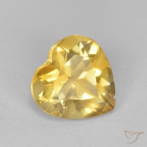 Citrino Oro natural de 1.07 ct, Forma de corazón, VS