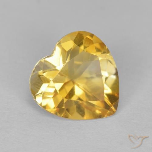 Citrino Oro natural de 1.12 ct, Corazón, VS