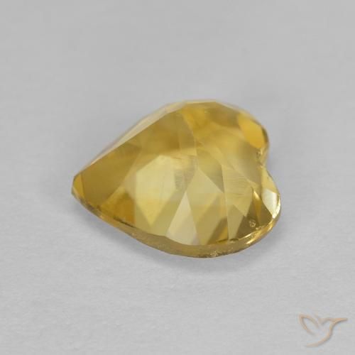 Citrino Dorado natural de 1.00 ct, Corazón, VS