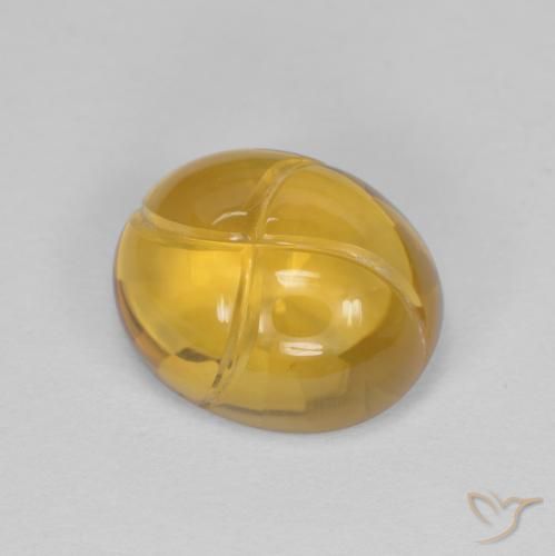 2.84ct Natural Dorado medio Citrino, Ovalada, Transparente