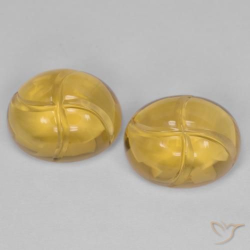 5.62ctw Natural Dorado medio Citrino, Ovalada, Transparente