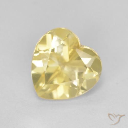 1.17ct Natural Dorado claro Citrino, Corazón, VS