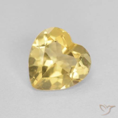 1.01ct Natural Amarillo dorado Citrino, Corazón, VS