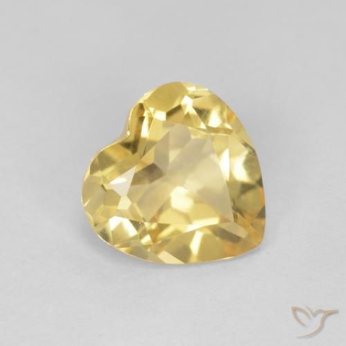 Citrino Amarillo dorado natural de 1.01 ct, Corazón, VS