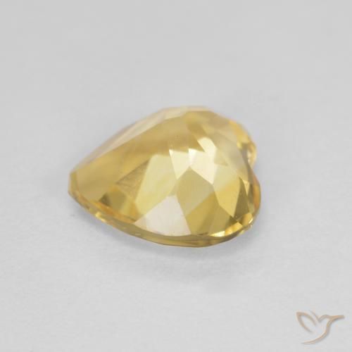 Citrino Amarillo dorado natural de 1.01 ct, Corazón, VS
