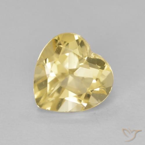 1.24ct Natural Dorado amarillento Citrino, Corazón, VS
