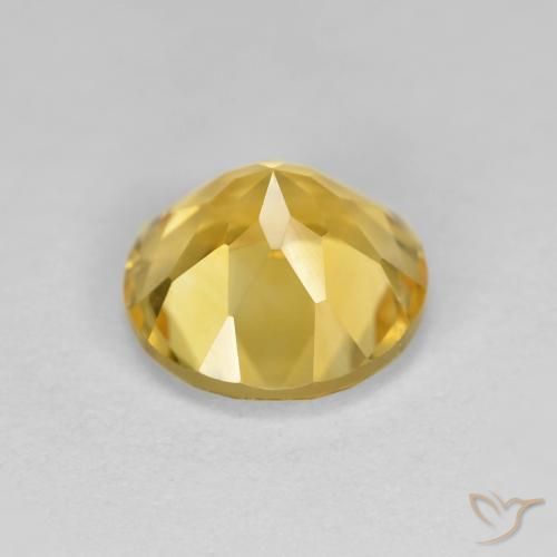 Citrino Dorado claro natural de 1.84 ct, Redondo, VS