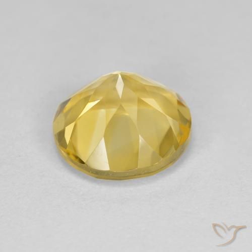 Citrino Dorado medio natural de 1.90 ct, Redondo, VS