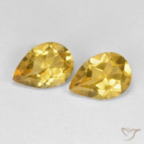 1.21ctw Natural Naranja dorado Citrino, En forma de pera, VS