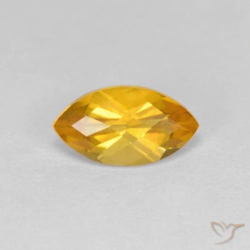 1.02ct Natural Naranja dorado intenso Citrino, Marquesa, VS