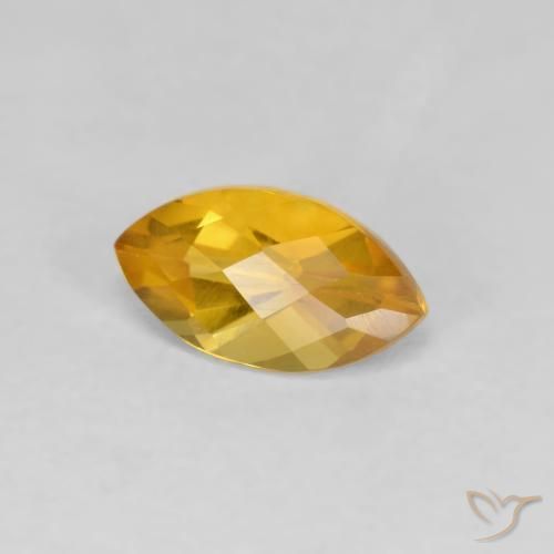 Citrino Naranja dorado intenso natural de 1.02 ct, Marquesa, VS