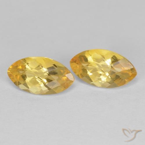 Gemas de Citrino Dorado natural de 1.88 ct, Marquesa, VS